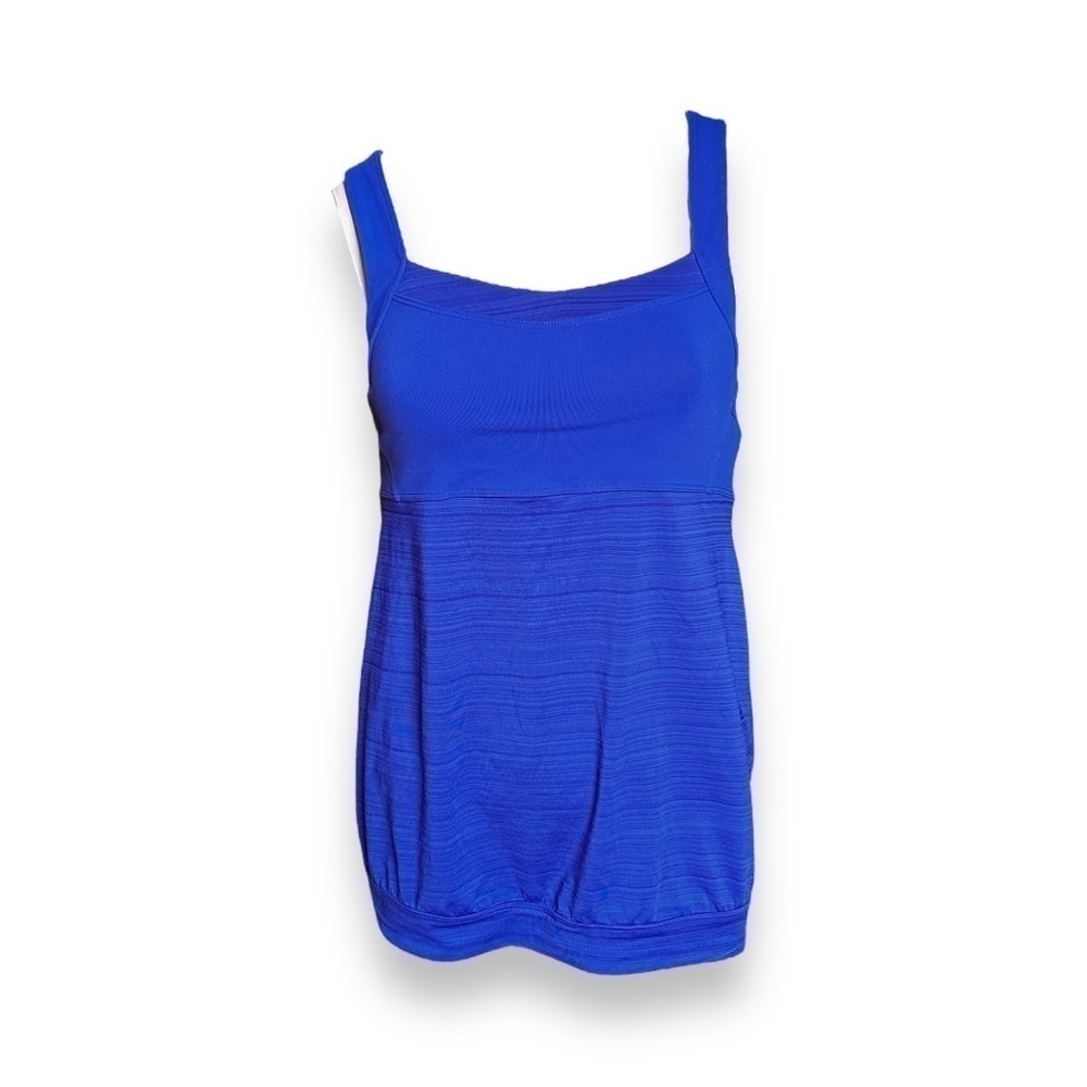 Athleta Miles Mesh Tank Top Blue Racerback Women M